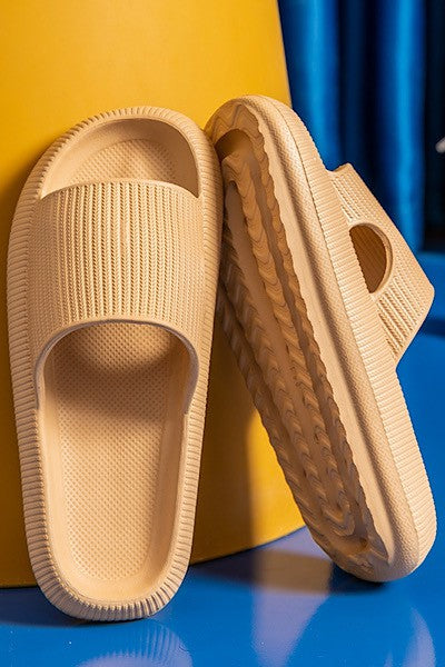 Rubber slide sandals