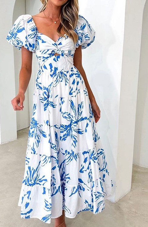 Puff sleeve maxi dress – Miss Sparkling