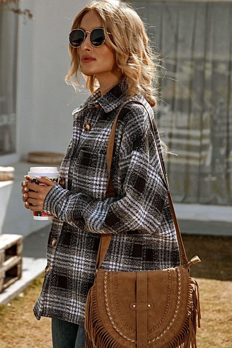 Plaid flannel button down