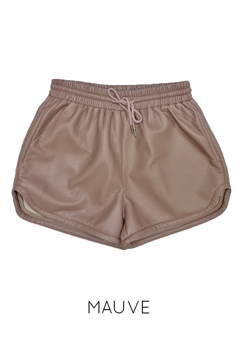 Soft Pleather Shorts