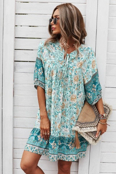 Floral babydoll shift dress