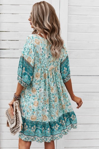 Floral babydoll shift dress