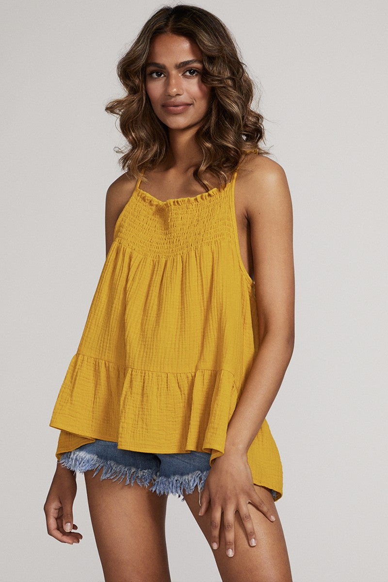 Smocked yoke tank