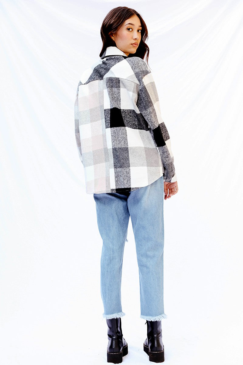 Two tone plaid flannel