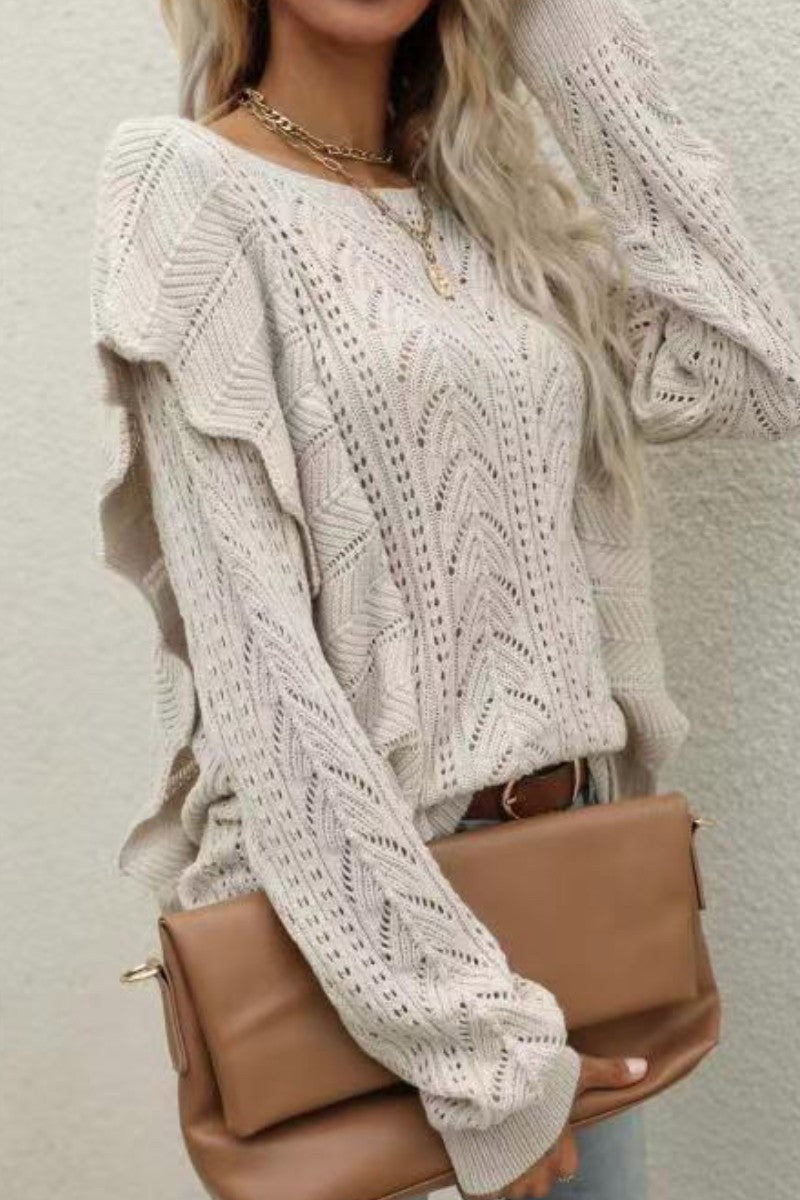 Knitted pullover sweater top