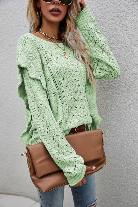 Knitted pullover sweater top