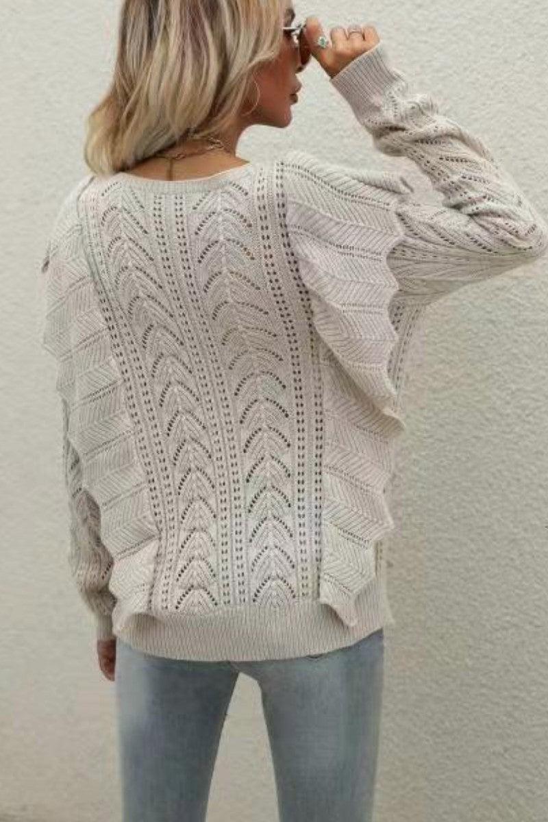 Knitted pullover sweater top