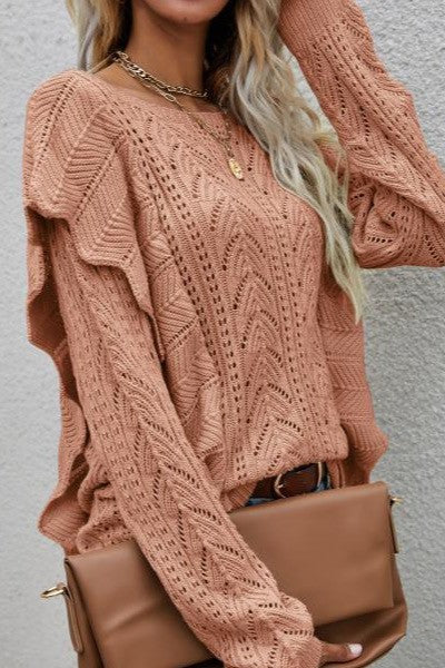 Knitted pullover sweater top