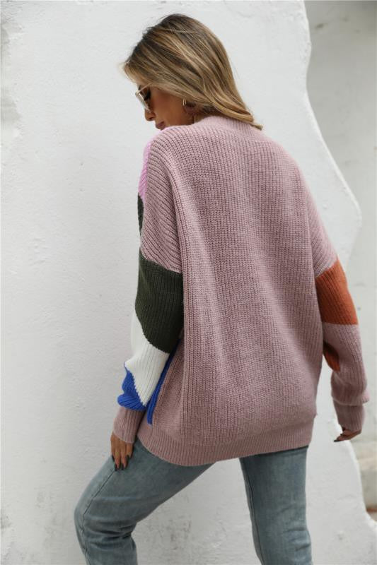 Color Block Cardigan