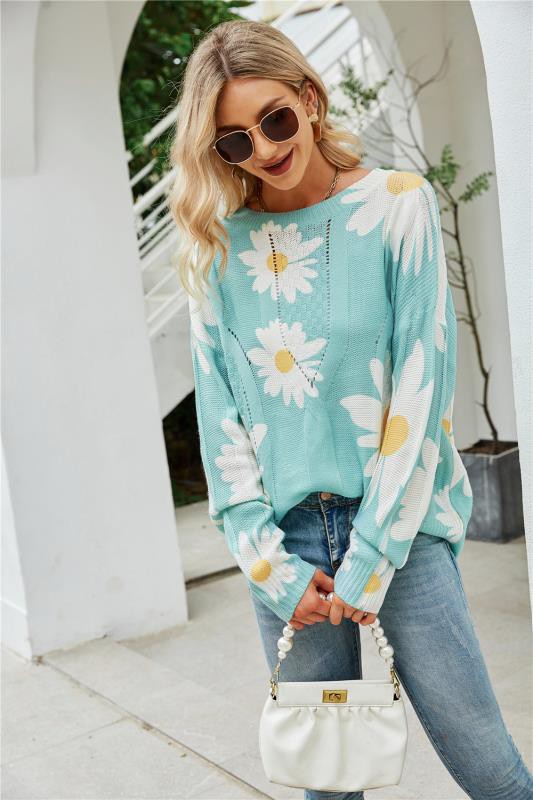 Floral Knitted Sweater