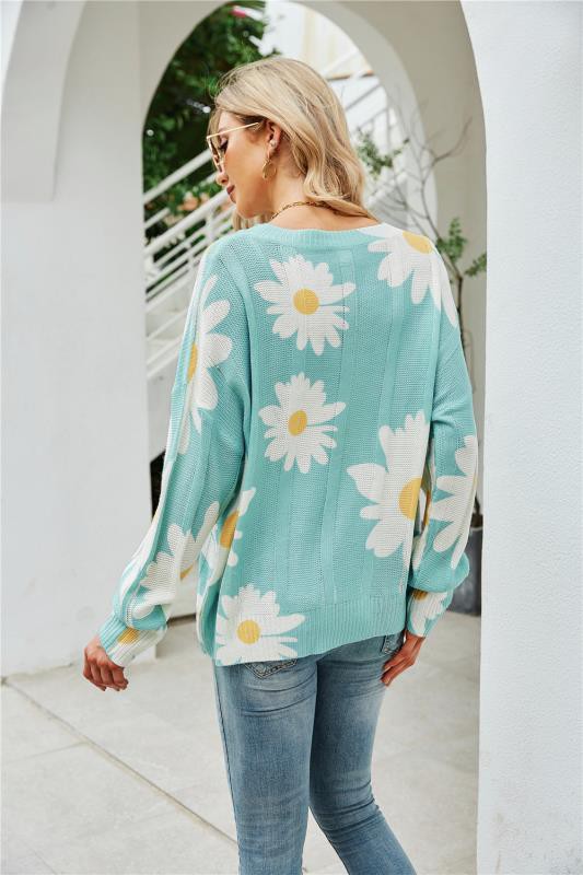 Floral Knitted Sweater