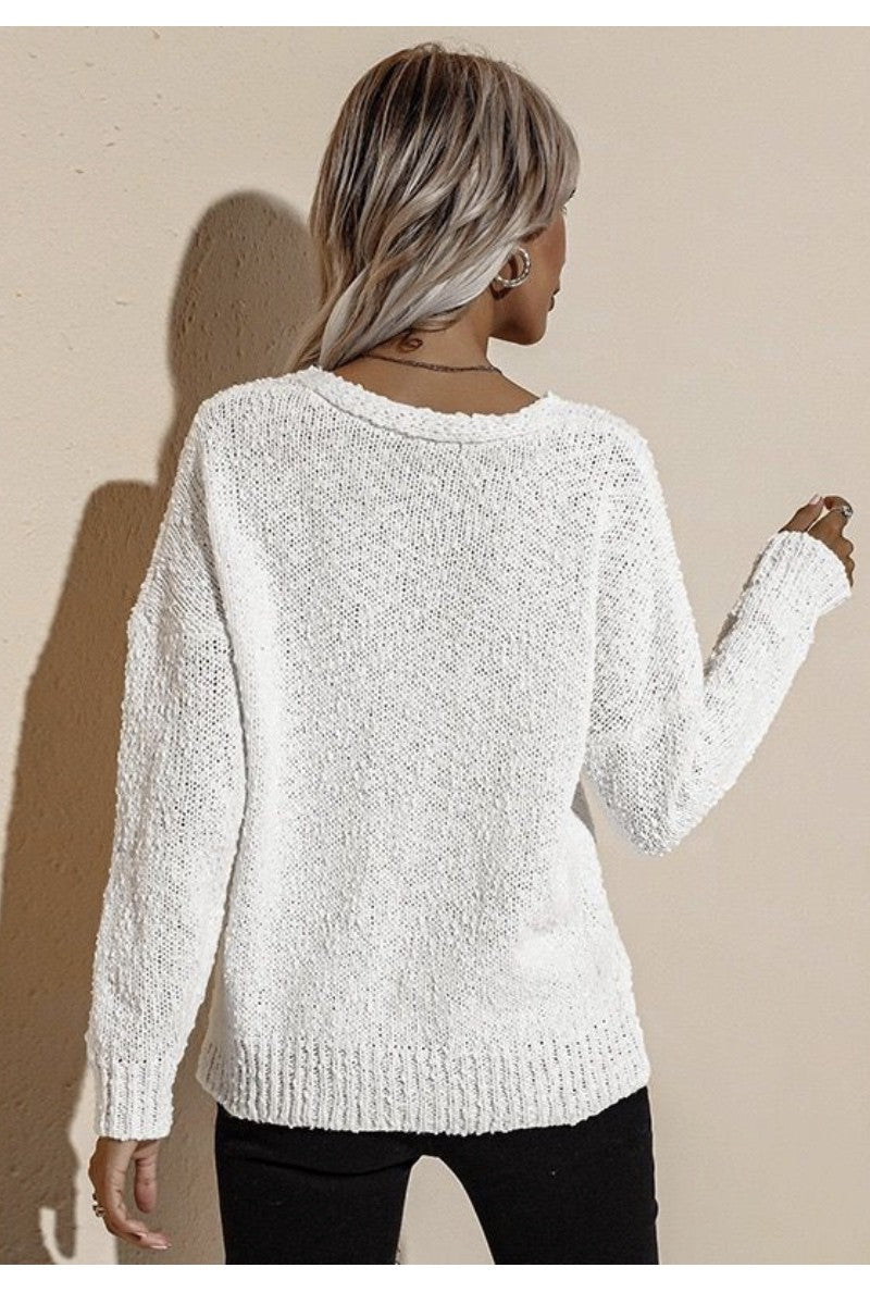 Button front sweater