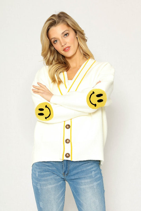 Smiley face cardigan