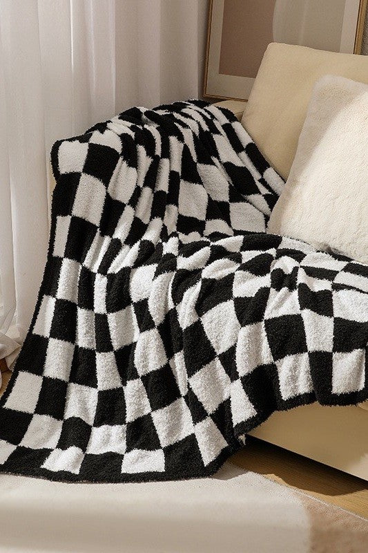 Knit throw blankets