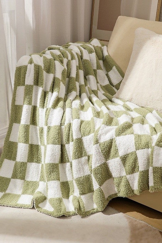 Knit throw blankets