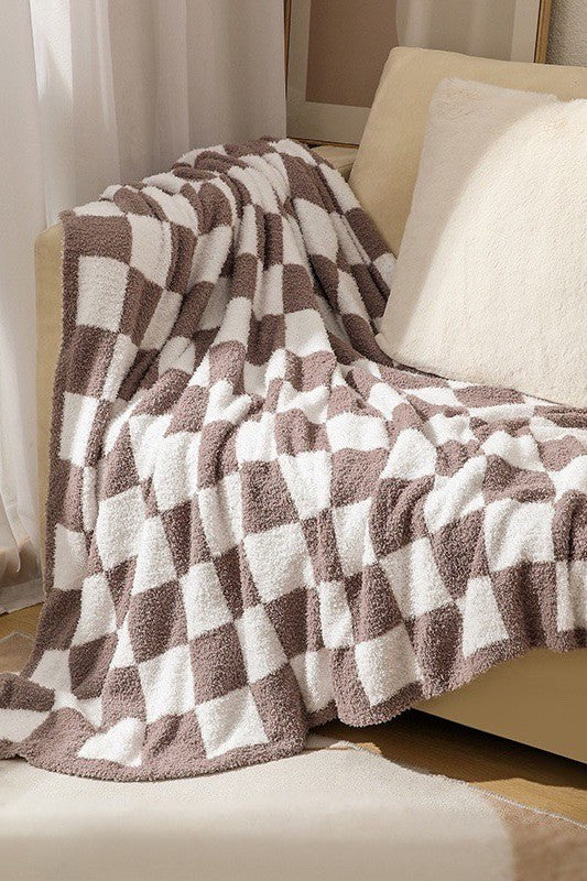 Knit throw blankets