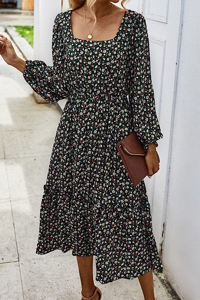 Long sleeve floral dress