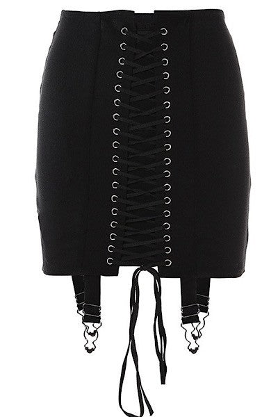 Corset front mini skirt