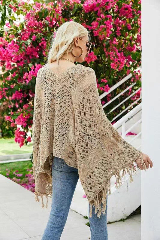 Long sleeve draped wing top