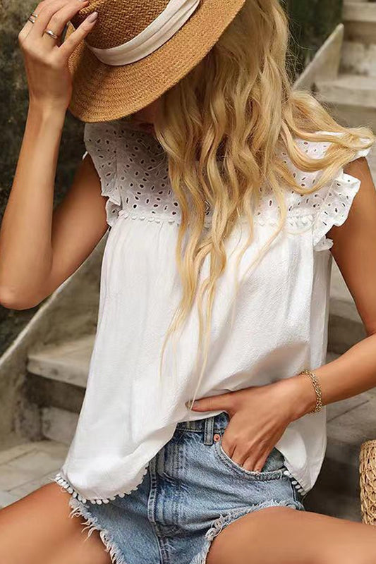 Ruffle Sleeve Blouse