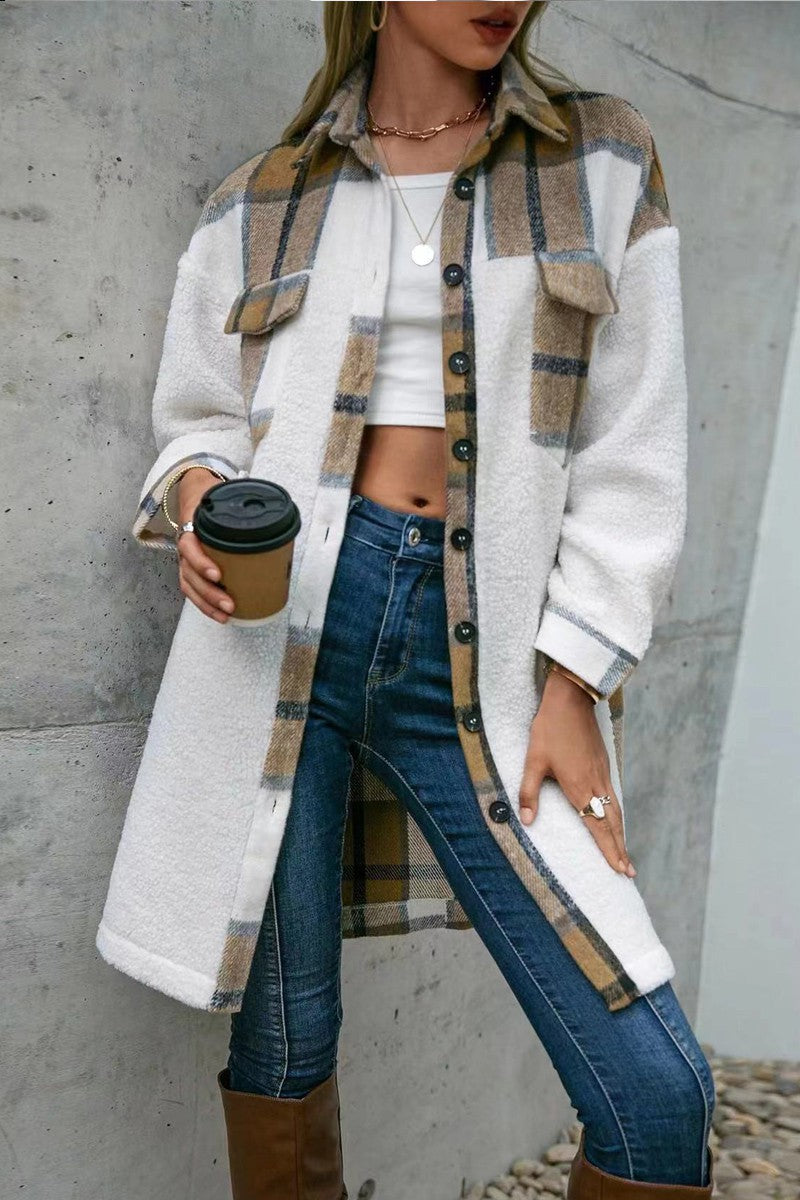 Long plaid coat