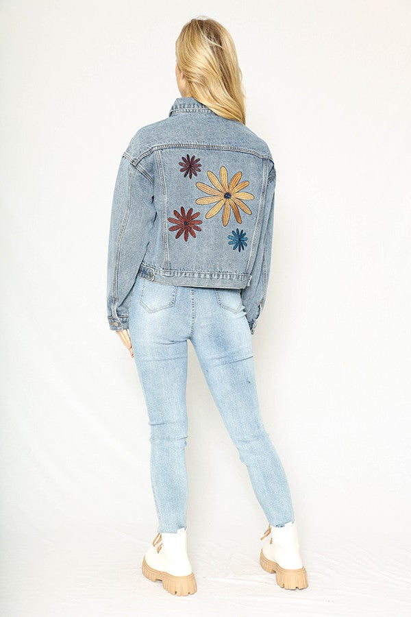 Flower Denim Jacket