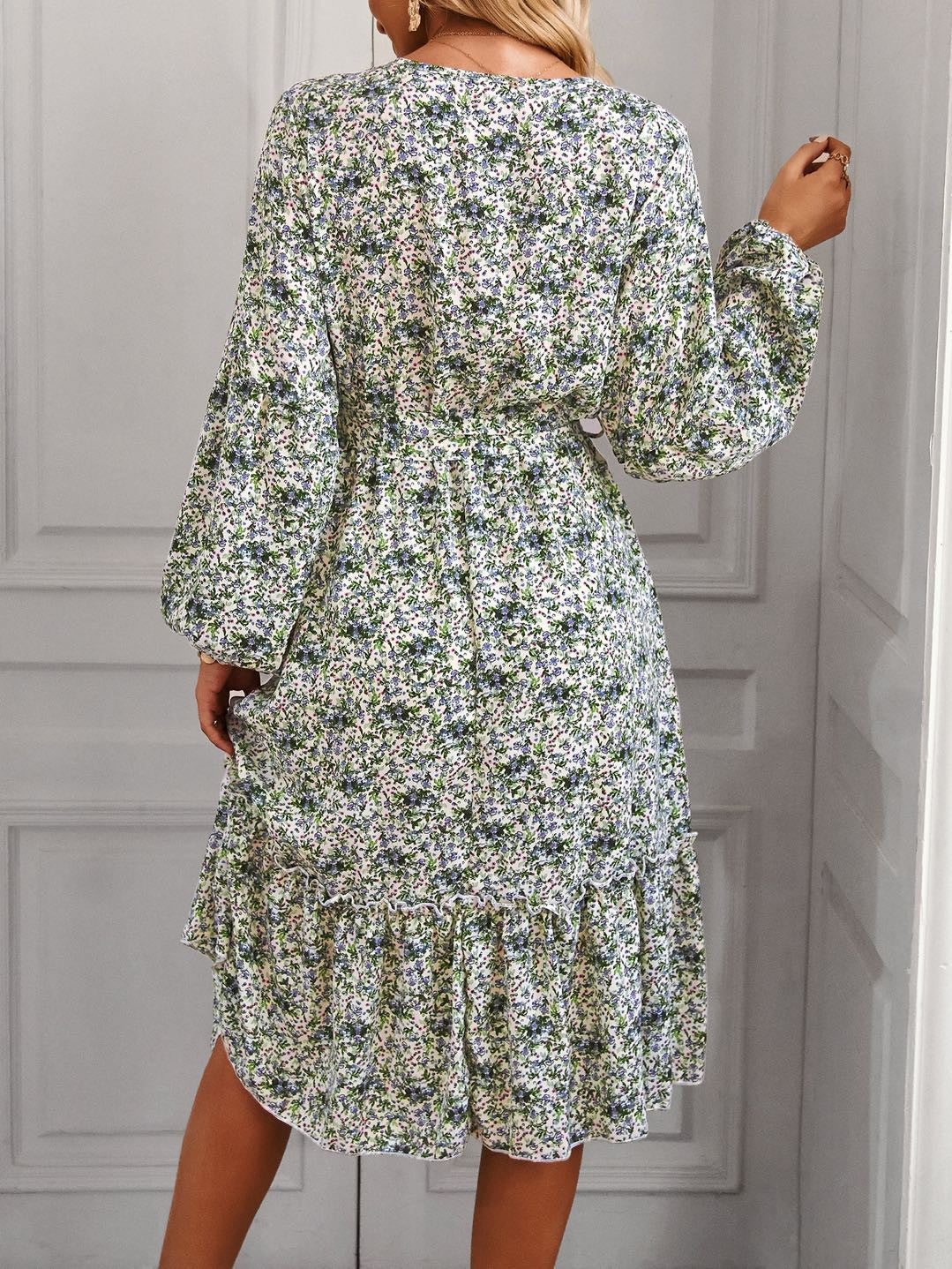 Long sleeve floral dress