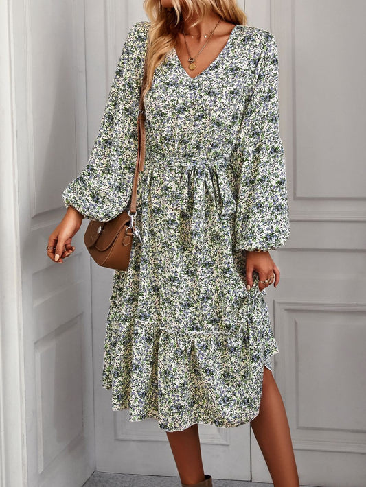 Long sleeve floral dress