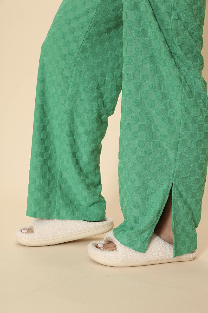 Terry checker pant set