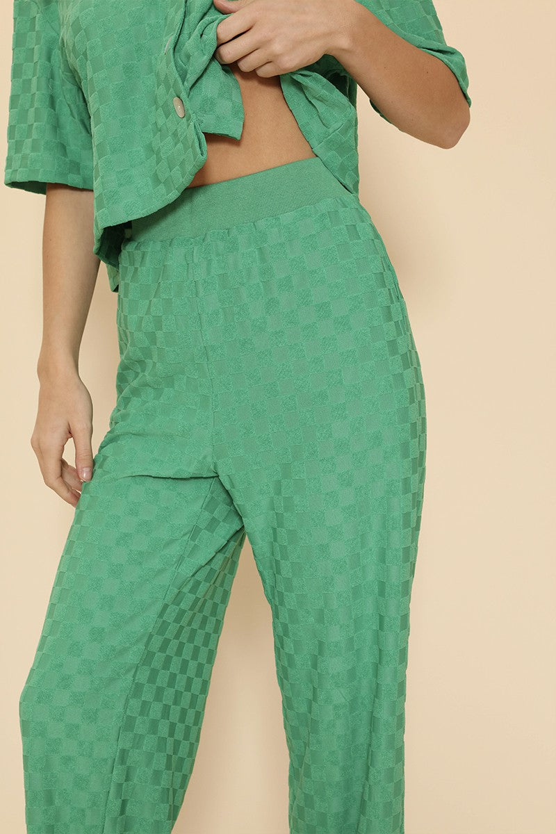 Terry checker pant set