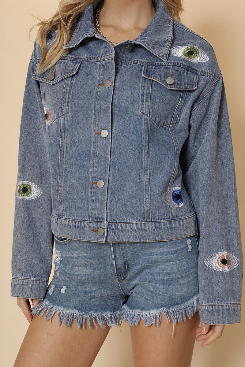 Evil Eye denim jacket