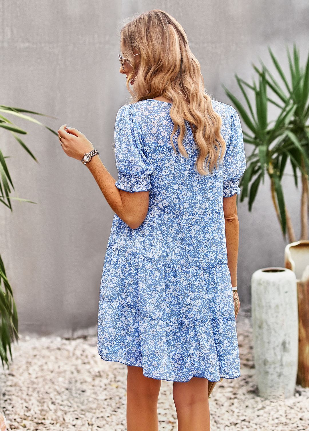 Floral smocked dress