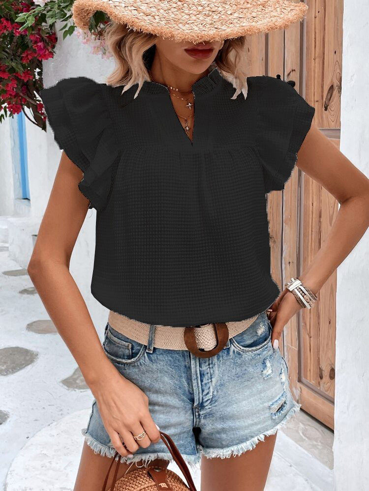 Ruffle sleeve blouse