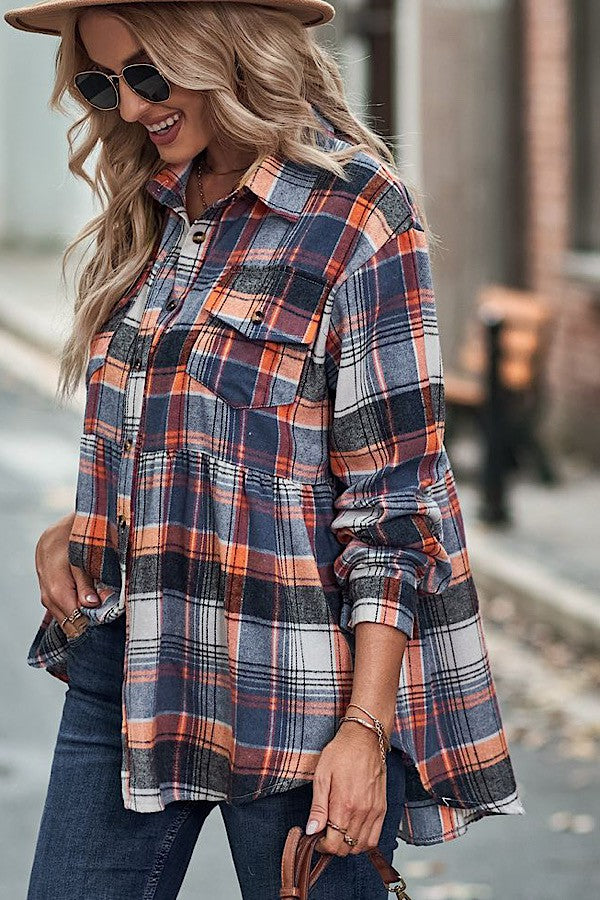 Plaid long sleeve shirt