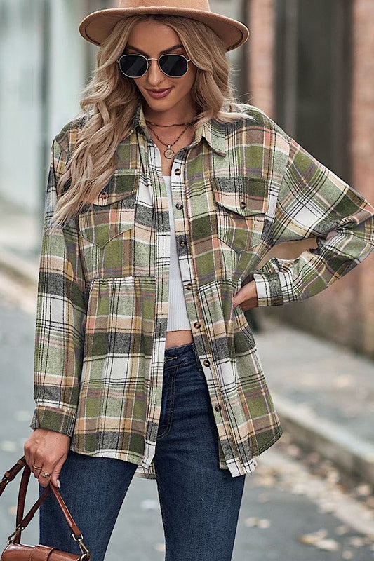 Plaid long sleeve shirt