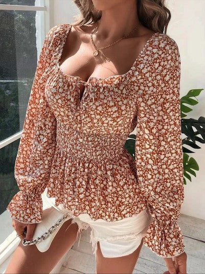 Floral Peplum Blouse