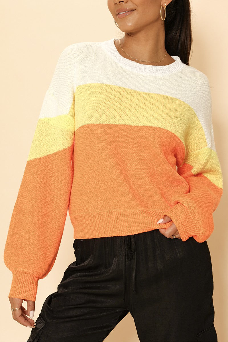 Candy corn Halloween Sweater