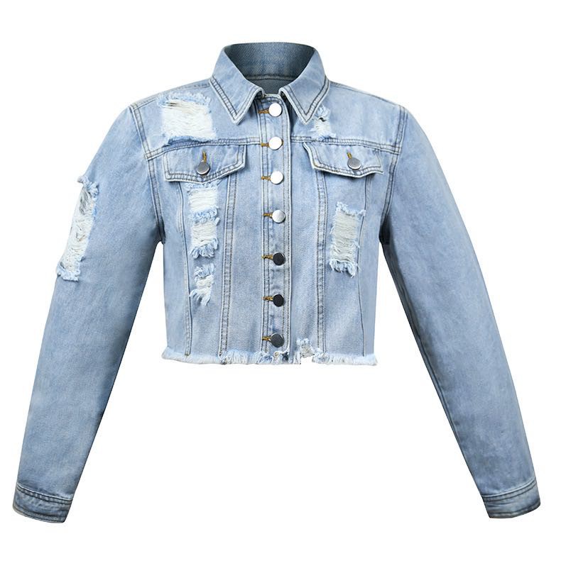 Cropped denim jacket