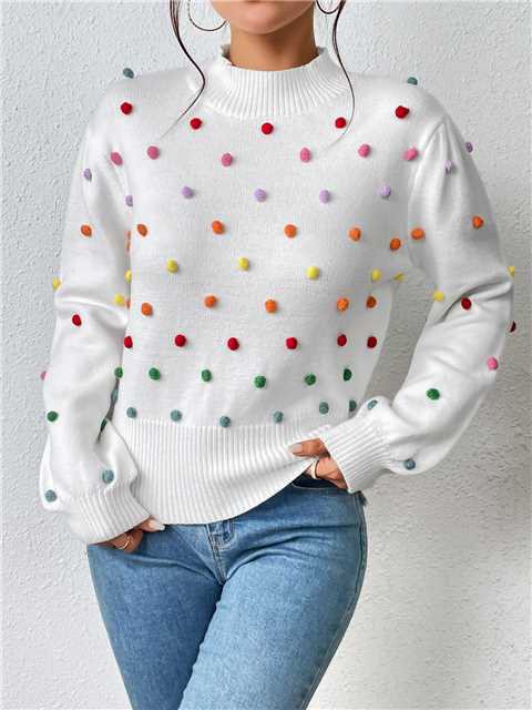 Rainbow Dots Turtleneck