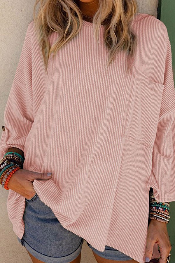 Ribbed oversized top