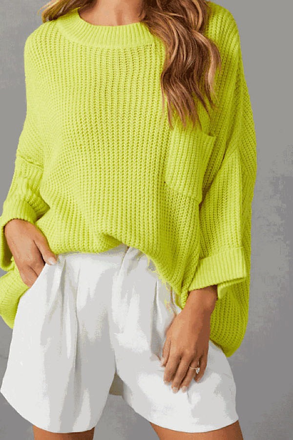 Oversized knit sweater top