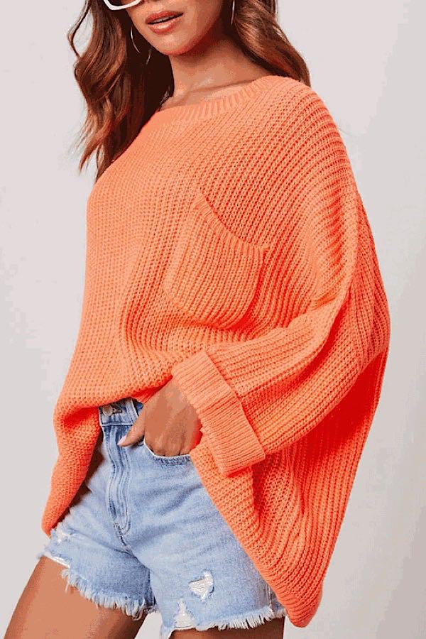 Oversized knit sweater top