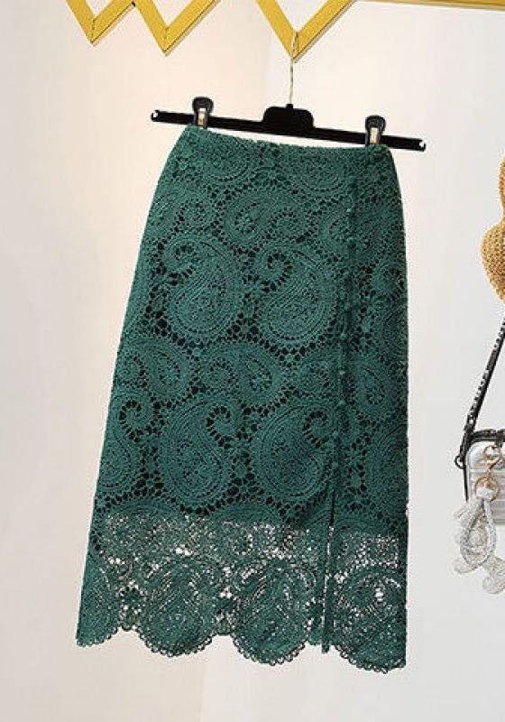 Lace midi skirt