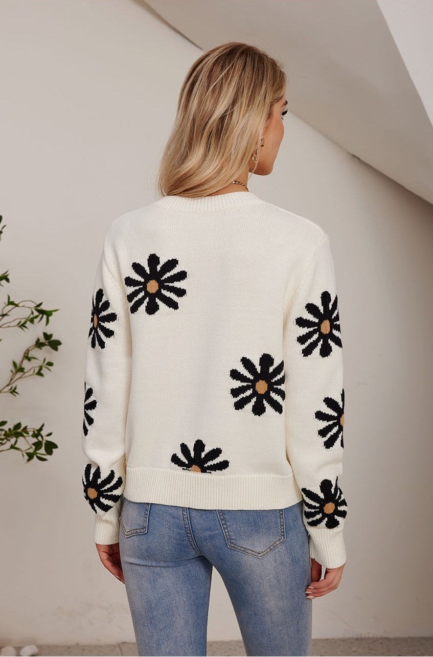 All over daisy sweater