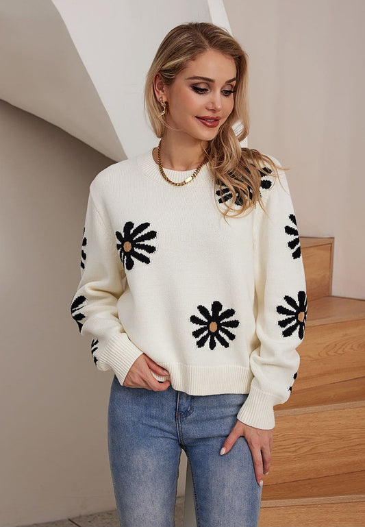 All over daisy sweater