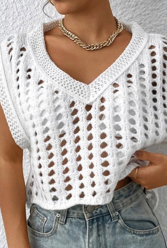 Crochet sweater vest