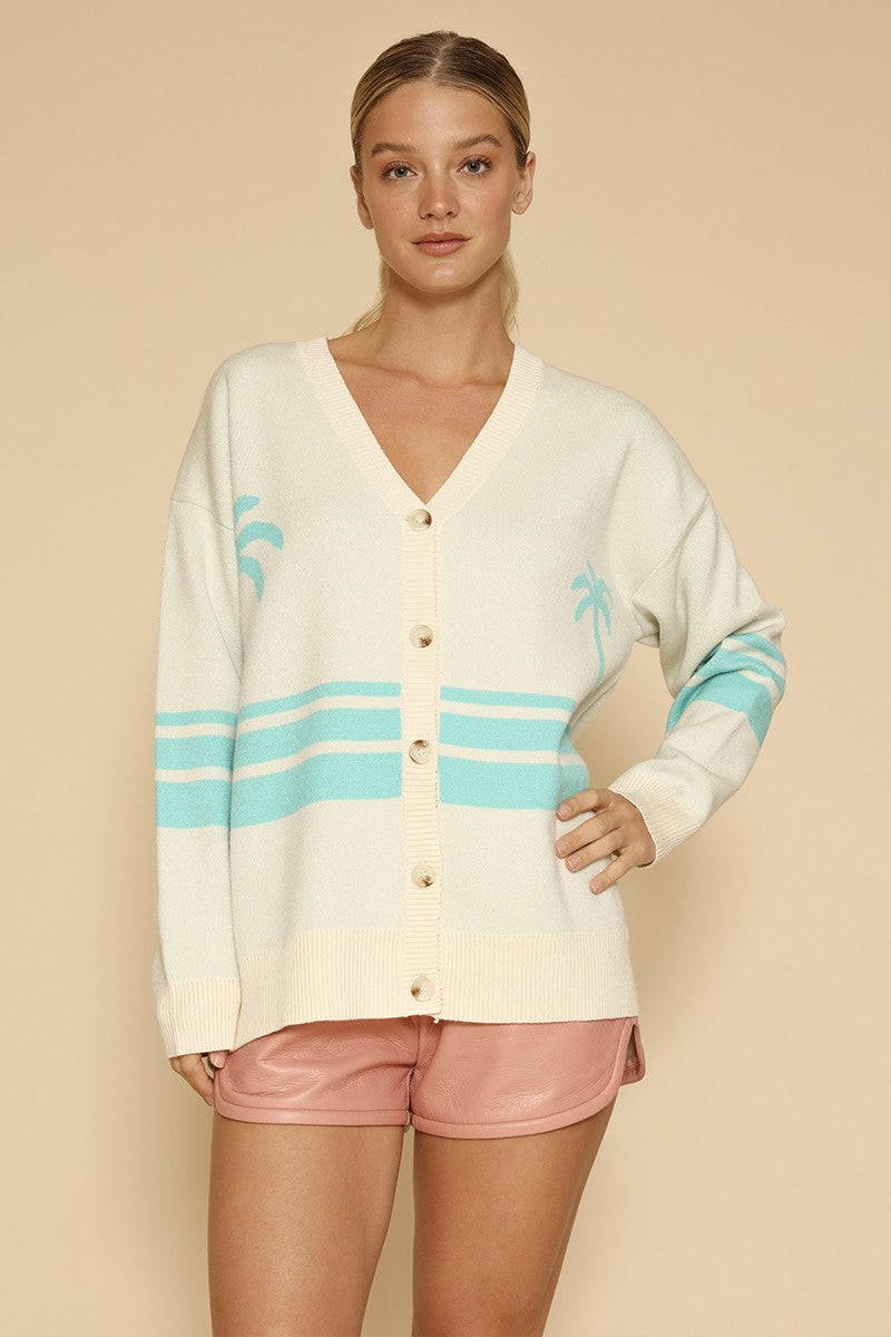 Ocean sunset knit cardigan