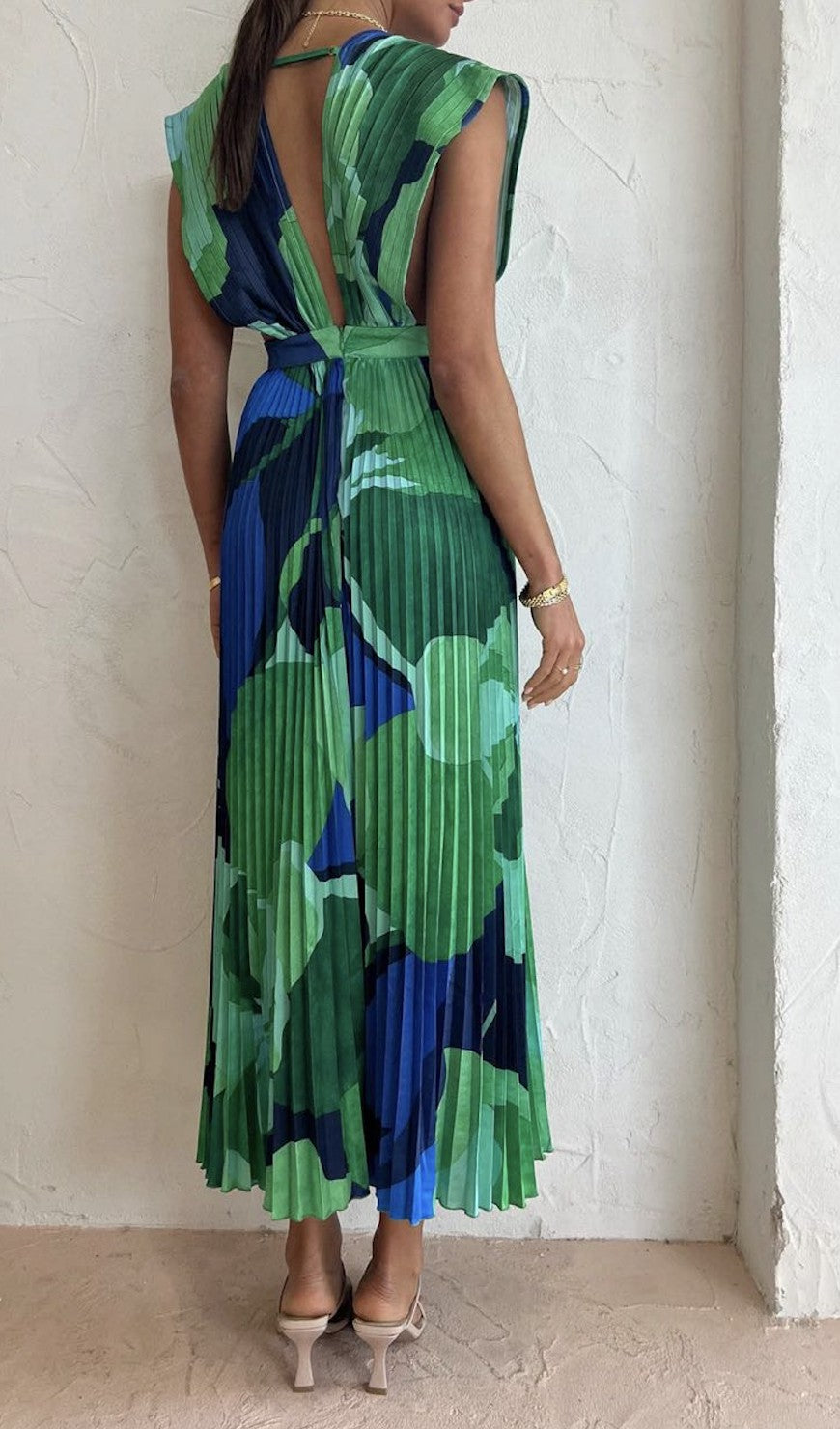 Deep V-neck Dress