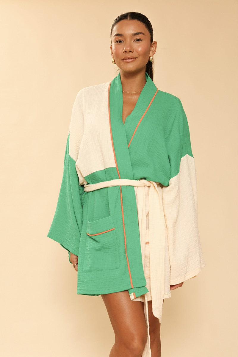 Two tone kimono