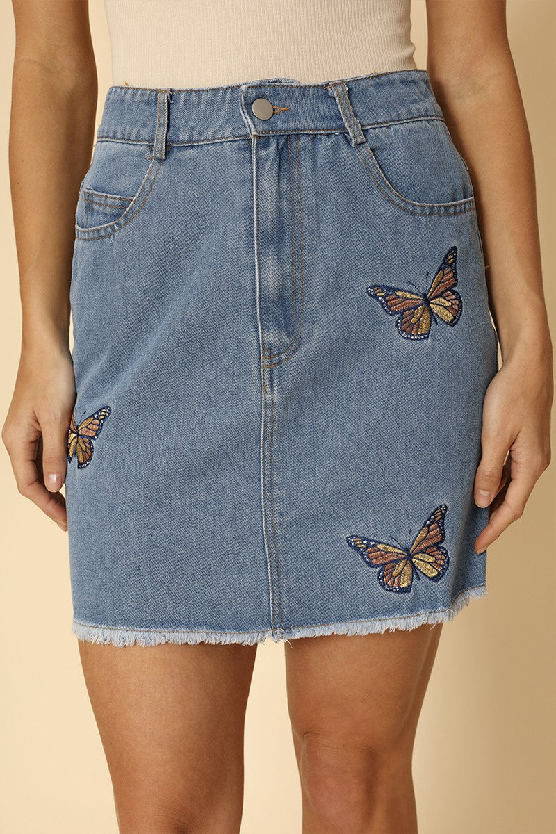 Monarch denim skirt